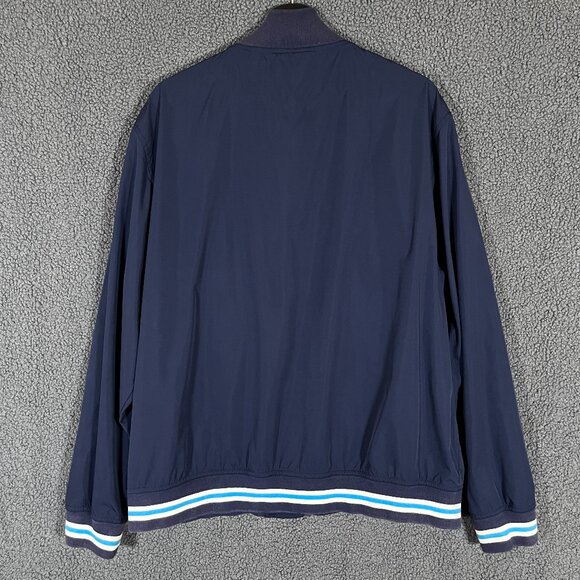 Fred Perry Nylon Full Zip Bomber Jacket - Men's Size XL - Blue - Picture 4 of 9